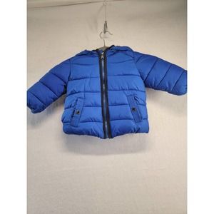 Zara Boy/Girl Puffer Jacket with Hoodie, Size 6/9 Mo